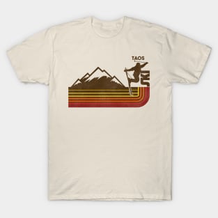 Retro Taos 70s/80s Style Skiing Stripe T-Shirt